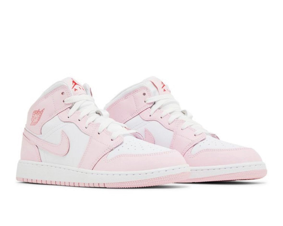 AIR JORDAN 1 MID PINK FOAM FIRE RED’
