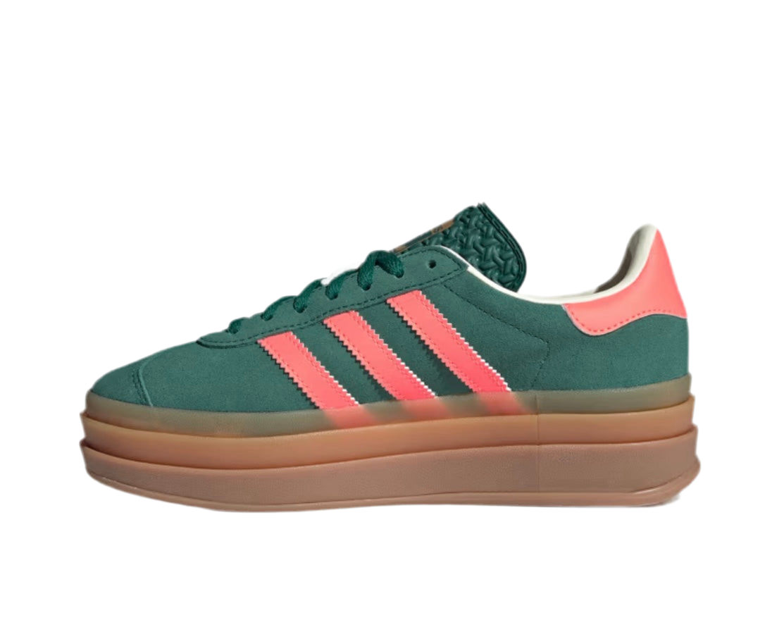 ADIDAS GAZELLE BOLD ‘COLLEGIETE GREEN SIGNAL CORAL’