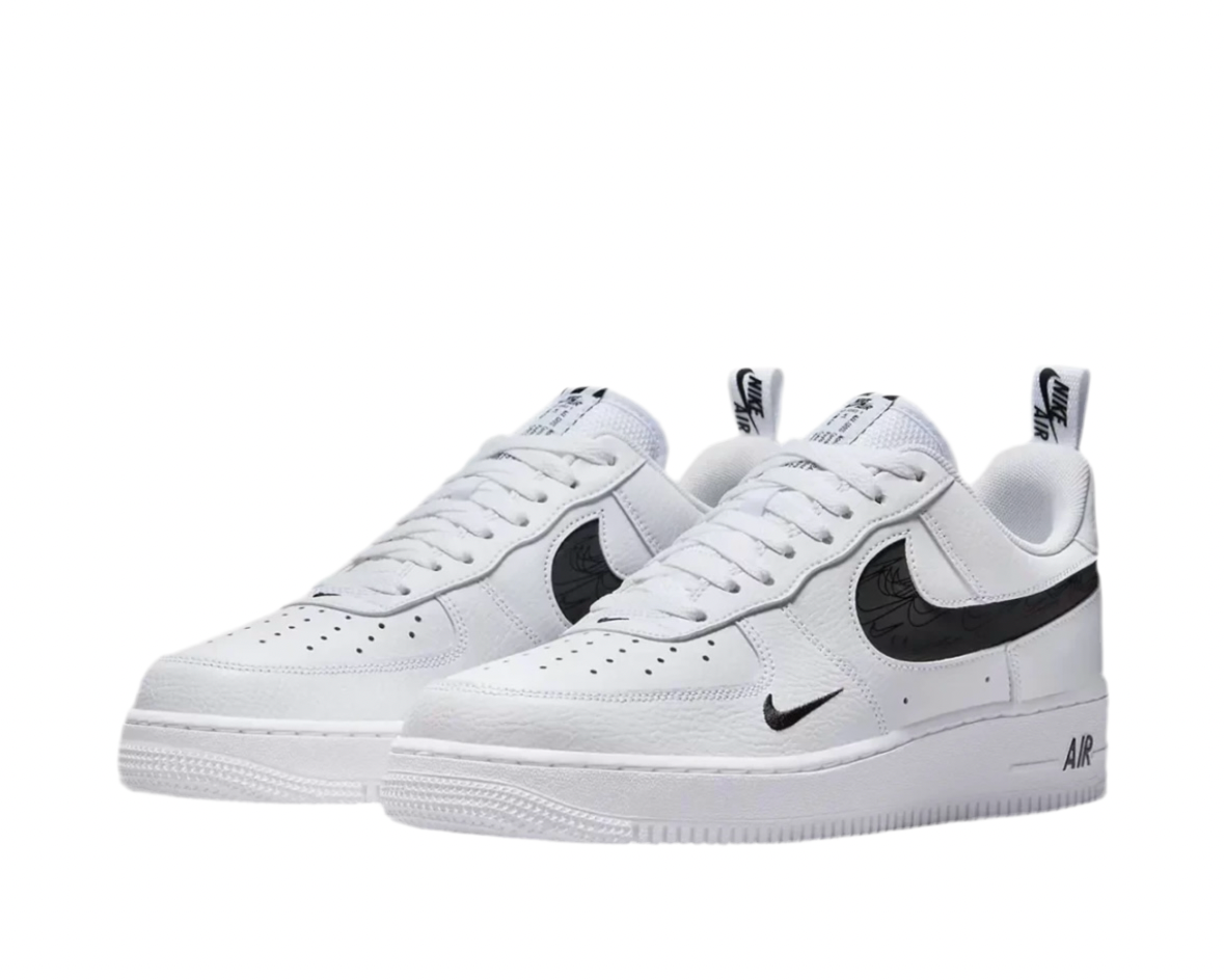 NIKE AIR FORCE 1 LV8 ‘REFLECTIVE SWOOSH - WHITE BLACK’