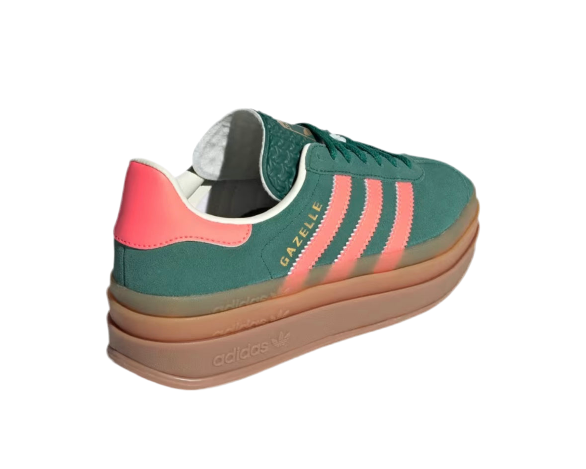 ADIDAS GAZELLE BOLD ‘COLLEGIETE GREEN SIGNAL CORAL’