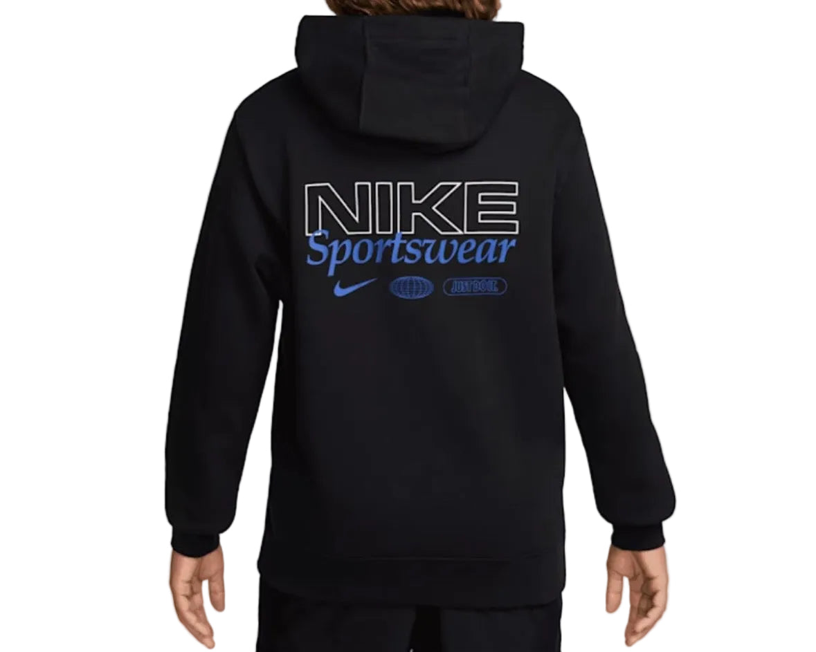 NIKE SPORTSWEAR GRAPHIC OVERHEAD HOODIE ‘BLACK’