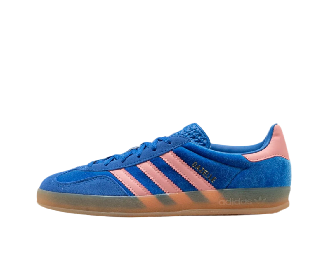 ADIDAS GAZELLE INDOOR ‘BLUE SEMI PINK VELVET’