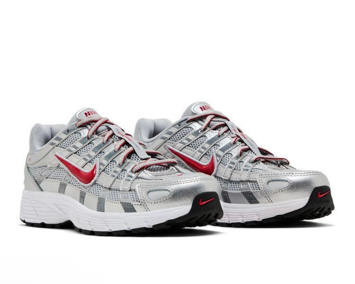 NIKE P-6000 GS ‘METALLIC SILVER GYM RED’