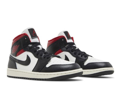 AIR JORDAN 1 MID ‘BLACK SAIL GYM RED’