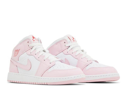 AIR JORDAN 1 MID PINK FOAM FIRE RED’