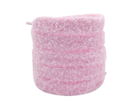 FLUFFY PLUSH LACES ‘PINK’
