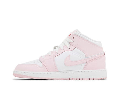AIR JORDAN 1 MID PINK FOAM FIRE RED’