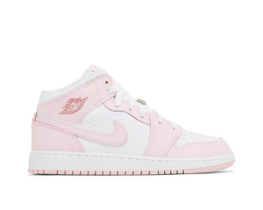AIR JORDAN 1 MID PINK FOAM FIRE RED’