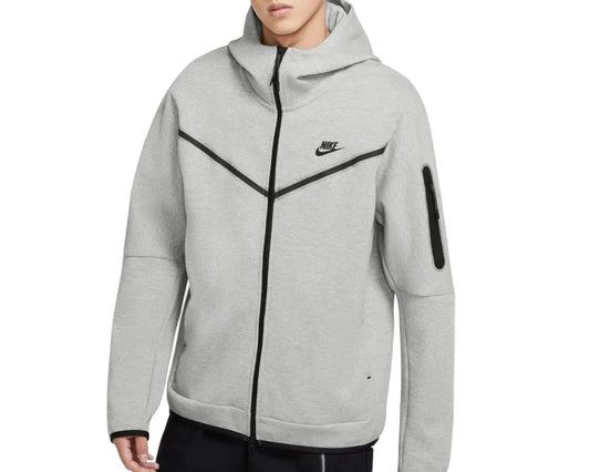 NIKE TECH FLEECE FULL ZIP-UP HOODIE ‘DARK GREY HEATHER’
