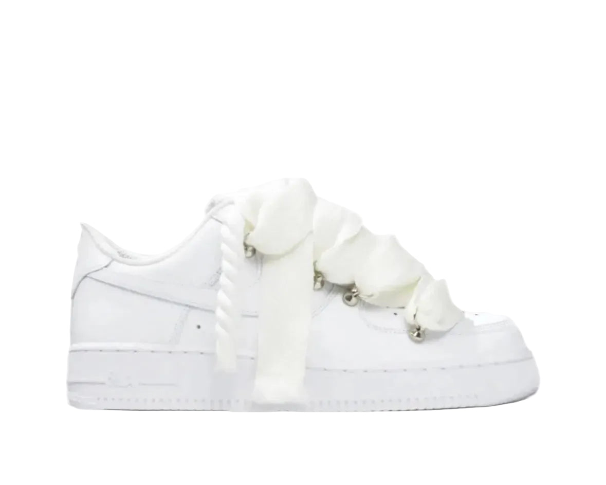 NIKE AIR FORCE 1 ‘07 ‘TRIPLE WHITE’ ‘LANVIN ROPE LACE WHITE’