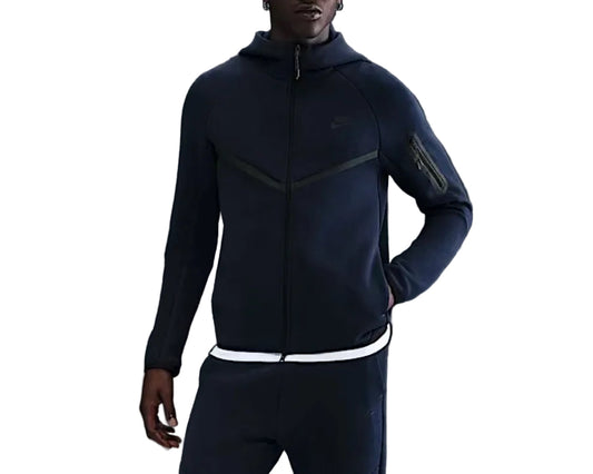 NIKE TECH FLEECE FULL ZIP-UP HOODIE ‘OBSIDIAN’