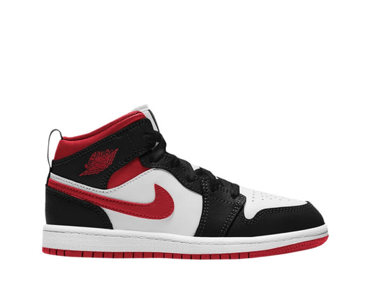 AIR JORDAN 1 MID PS ‘BLACK GYM RED’