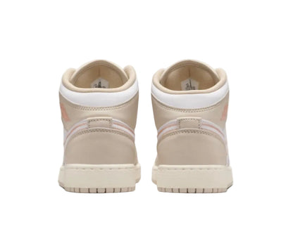 AIR JORDAN 1 MID SE GS ‘SAND DRIFT WHITE MADDER ROOT’