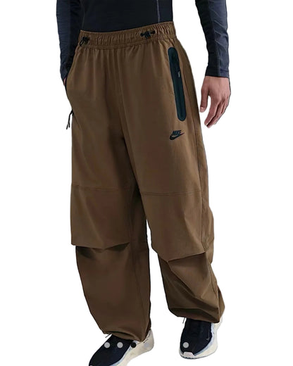 NIKE TECH WOVEN OVERSIZED JOGGERS ‘MOSSWOOD BROWN’