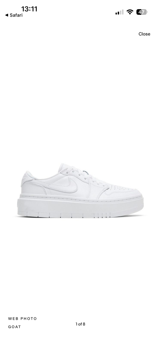 AIR JORDAN 1 LOW ELEVATE LOW ‘TRIPLE WHITE’