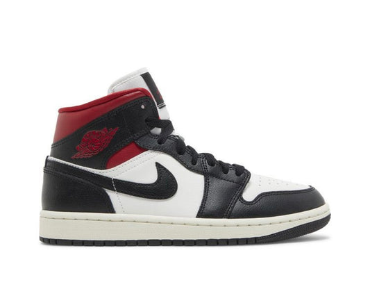 AIR JORDAN 1 MID ‘BLACK SAIL GYM RED’