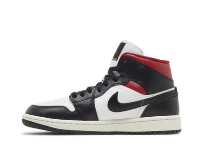 AIR JORDAN 1 MID ‘BLACK SAIL GYM RED’