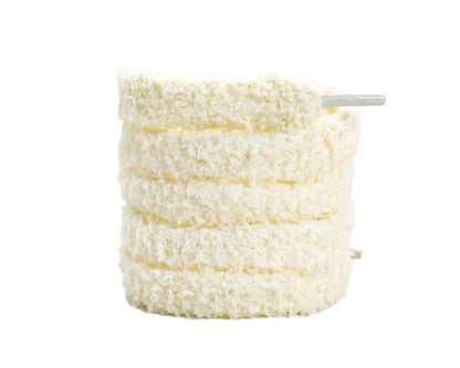 FLUFFY PLUSH LACES ‘COCONUT’