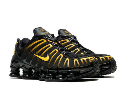 NIKE SHOX TL ‘BLACK UNIVERSITY GOLD’